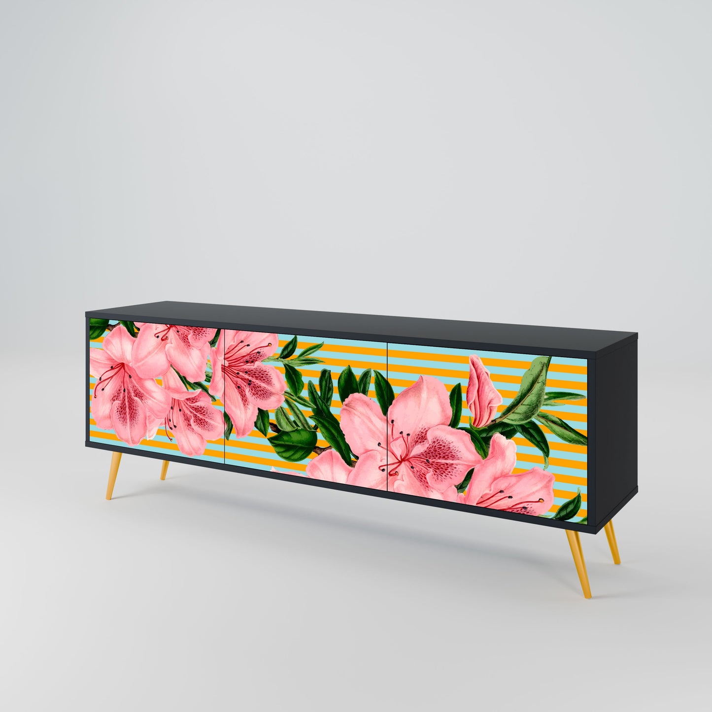 FRAGILE BEAUTY Mobile TV a 3 ante in finitura nera