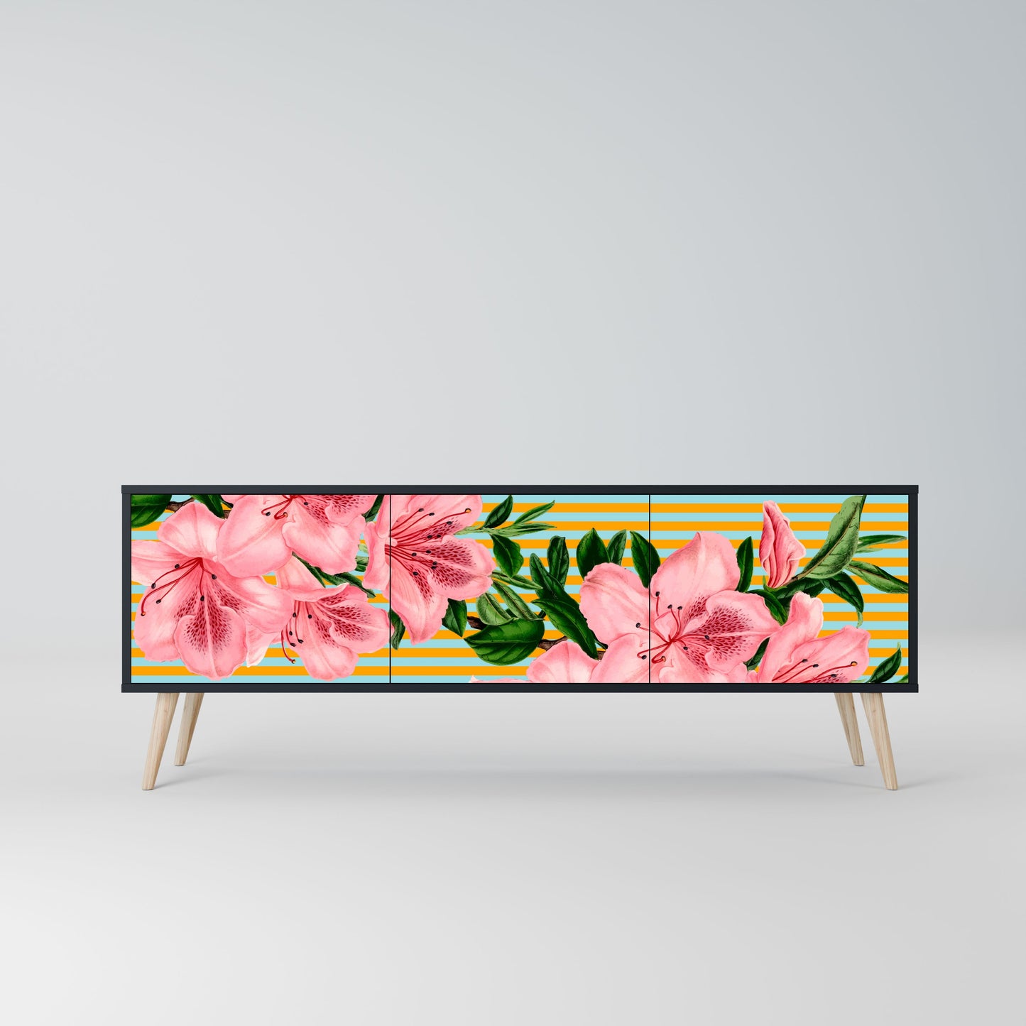 FRAGILE BEAUTY Mobile TV a 3 ante in finitura nera