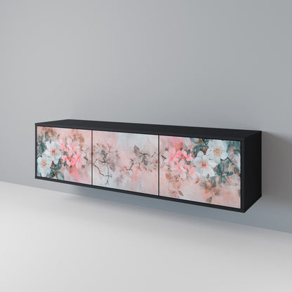 Mobile TV CHERRY BLOSSOM a 3 ante in finitura nera