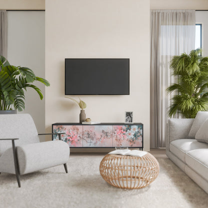 Mobile TV CHERRY BLOSSOM a 3 ante in finitura nera