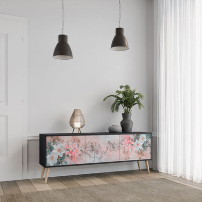 Mobile TV CHERRY BLOSSOM a 3 ante in finitura nera