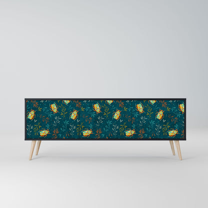 Mobile TV AUTUMN INSECTS a 3 ante con finitura nera