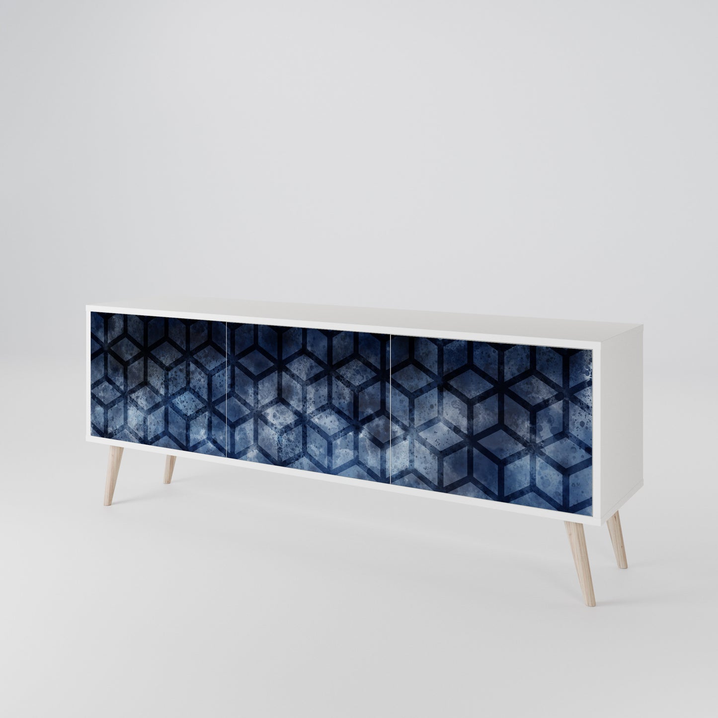CUBIC MIST Mobile TV a 3 Ante in Finitura Bianca