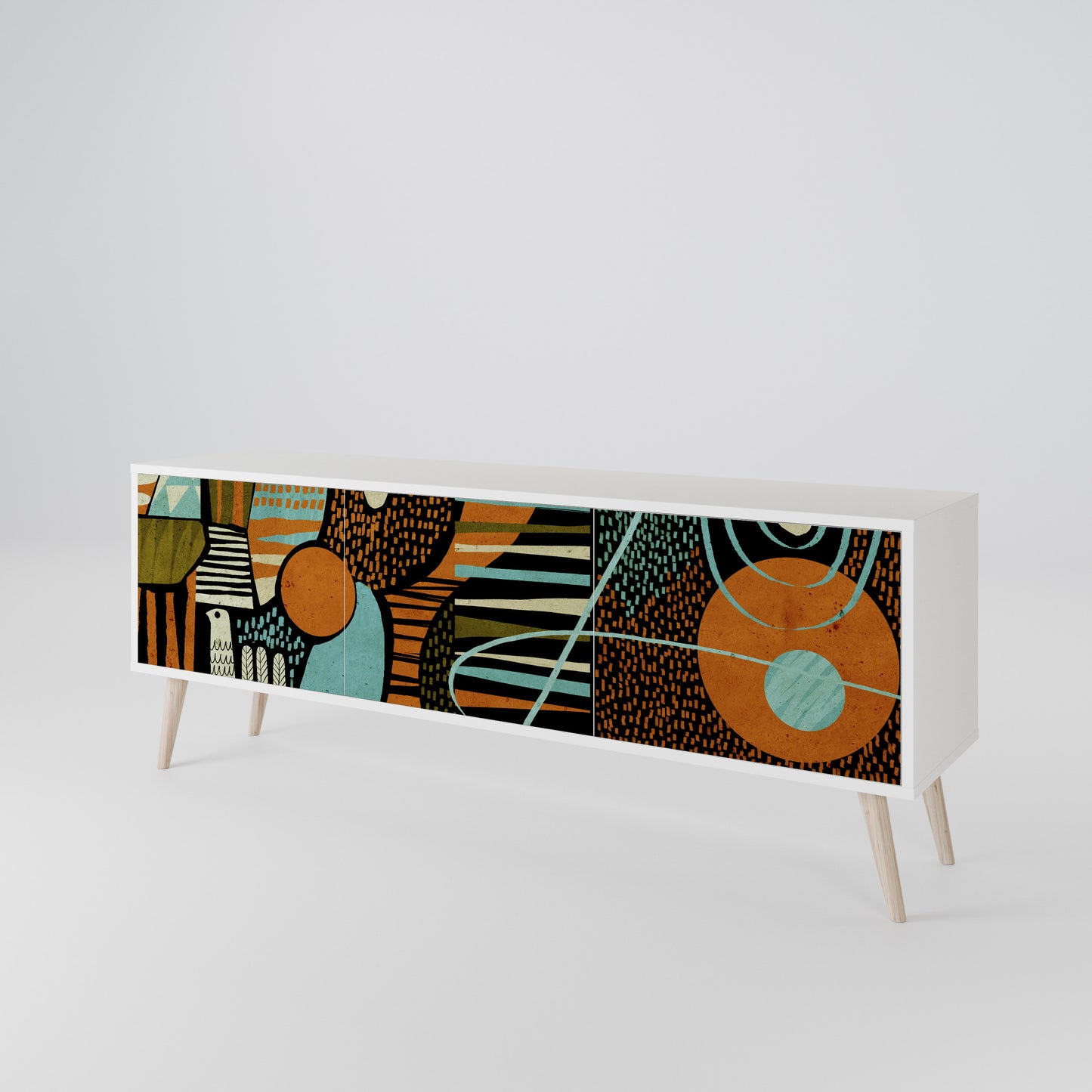 GEODE GLIMMER Mobile TV a 3 Ante in Finitura Bianca
