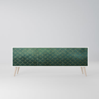 TESSELATED GREENERY Mobile TV a 3 Ante in Finitura Bianca