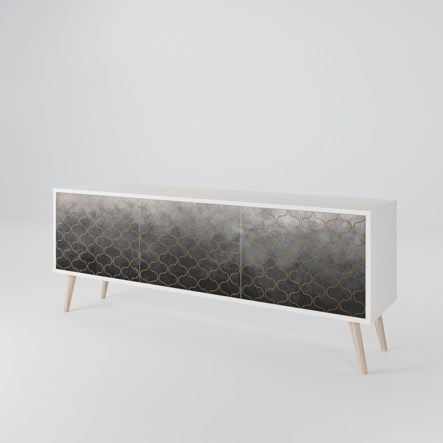TESSELATED GRAYISH Mobile TV a 3 Ante in Finitura Bianca