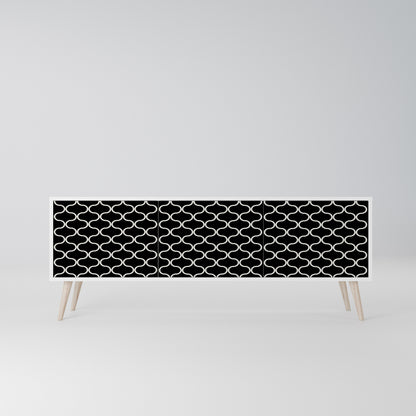 TESSELATED BLACKNESS Mobile TV a 3 Ante in Finitura Bianca