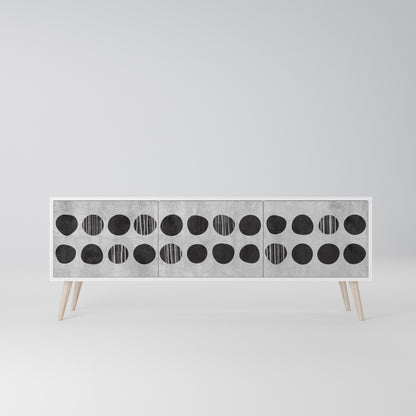 GHOSTLY GRADIENTS Mobile TV a 3 Ante in Finitura Bianca