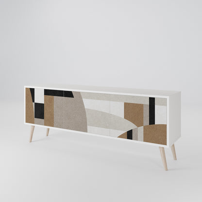 DELICATE MEMENTO Mobile TV a 3 Ante in Finitura Bianca