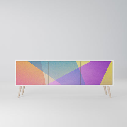 BRIGHT GEOMETRY Mobile TV a 3 Ante in Finitura Bianca