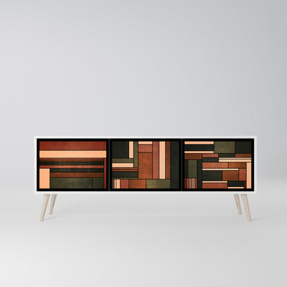 FIGURES OF NATURE Mobile TV a 3 Ante in Finitura Bianca