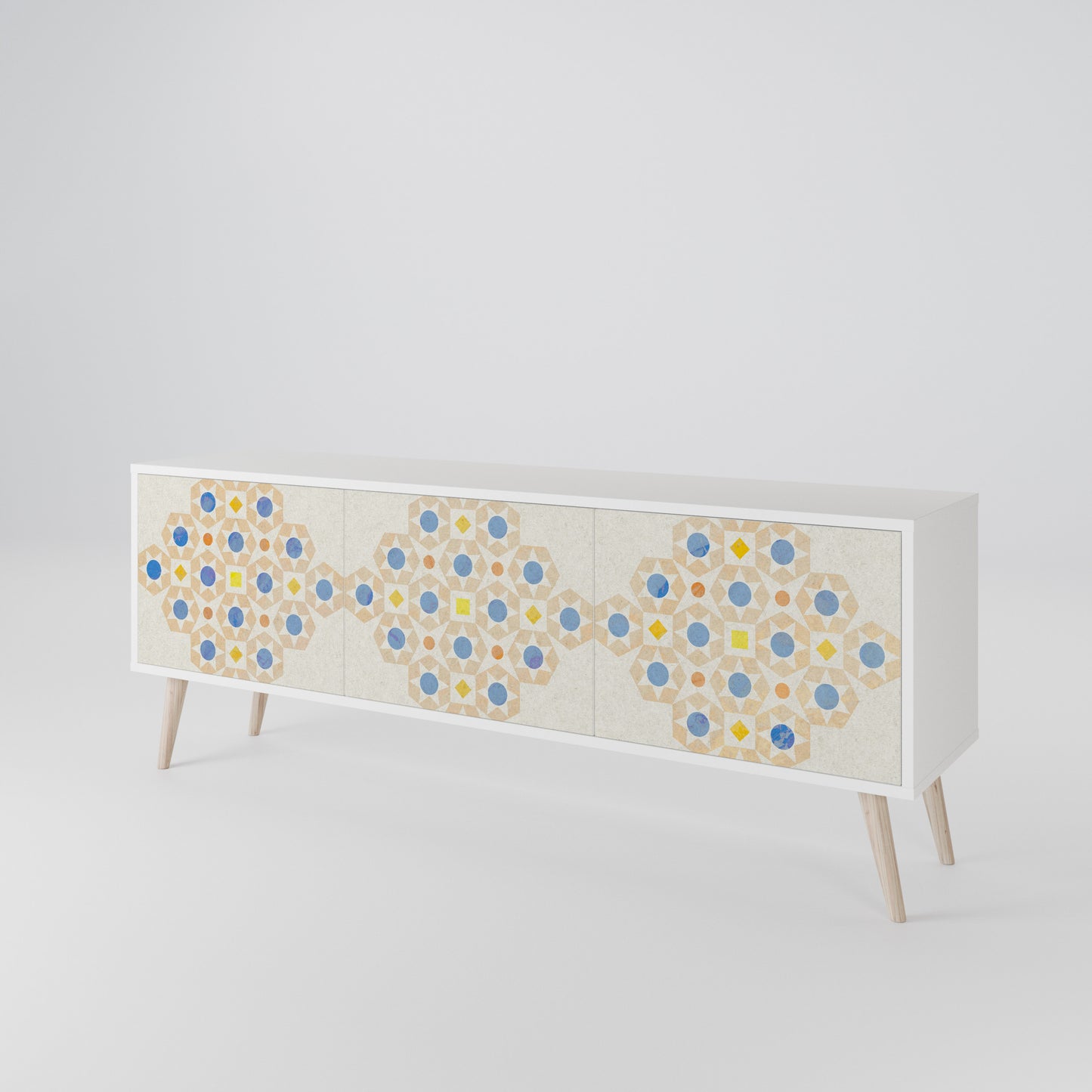 PATTERNED PRISM Mobile TV a 3 Ante in Finitura Bianca