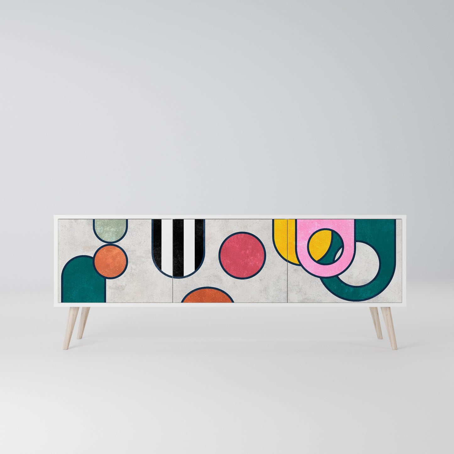 COOL STORY Mobile TV a 3 Ante in Finitura Bianca