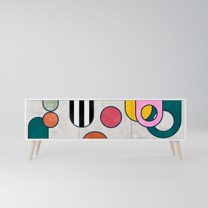 COOL STORY Mobile TV a 3 Ante in Finitura Bianca