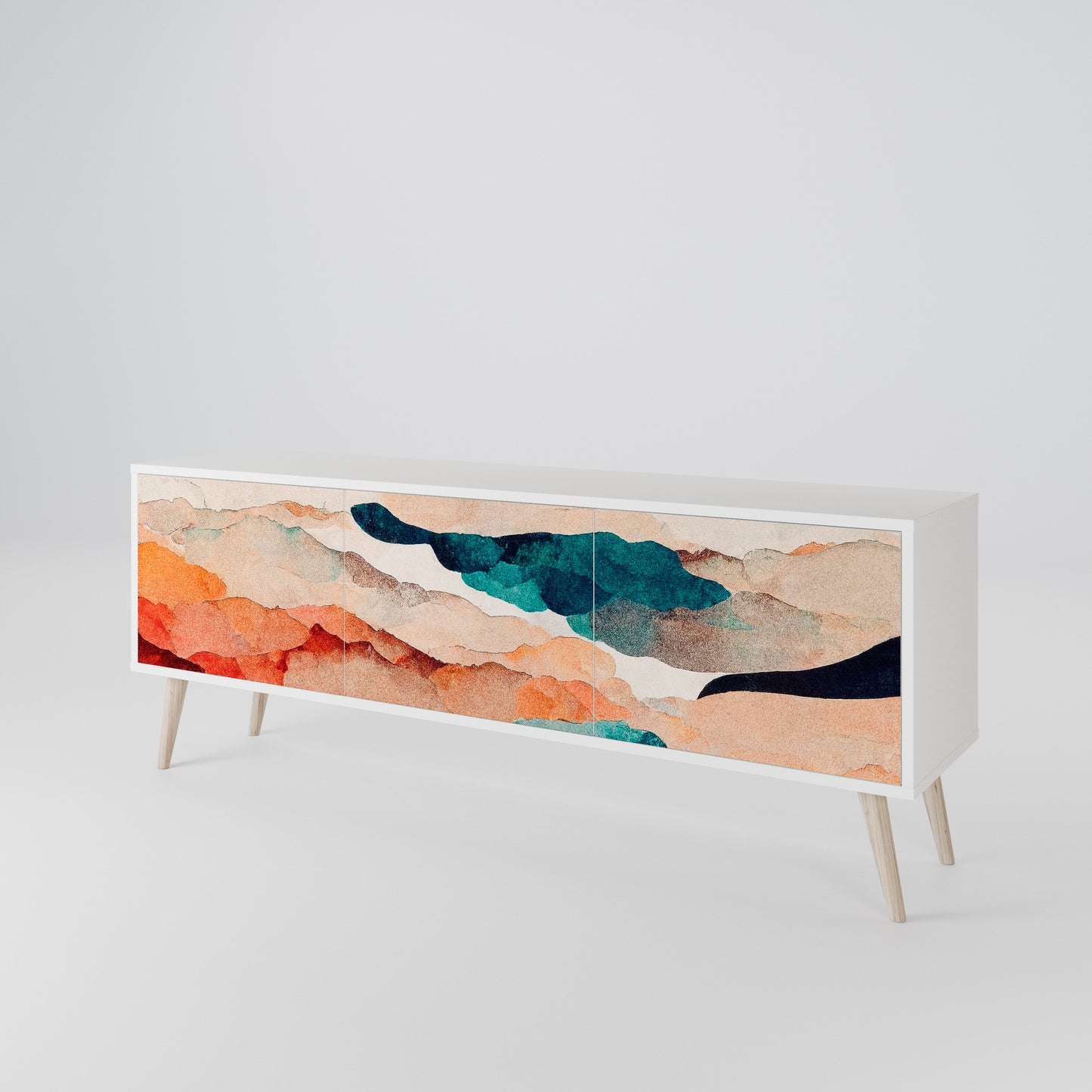 ABSTRACT LANDSCAPE Mobile TV a 3 Ante in Finitura Bianca