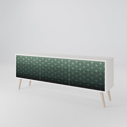 ORNAMENTAL GLIMMER Mobile TV a 3 Ante in Finitura Bianca