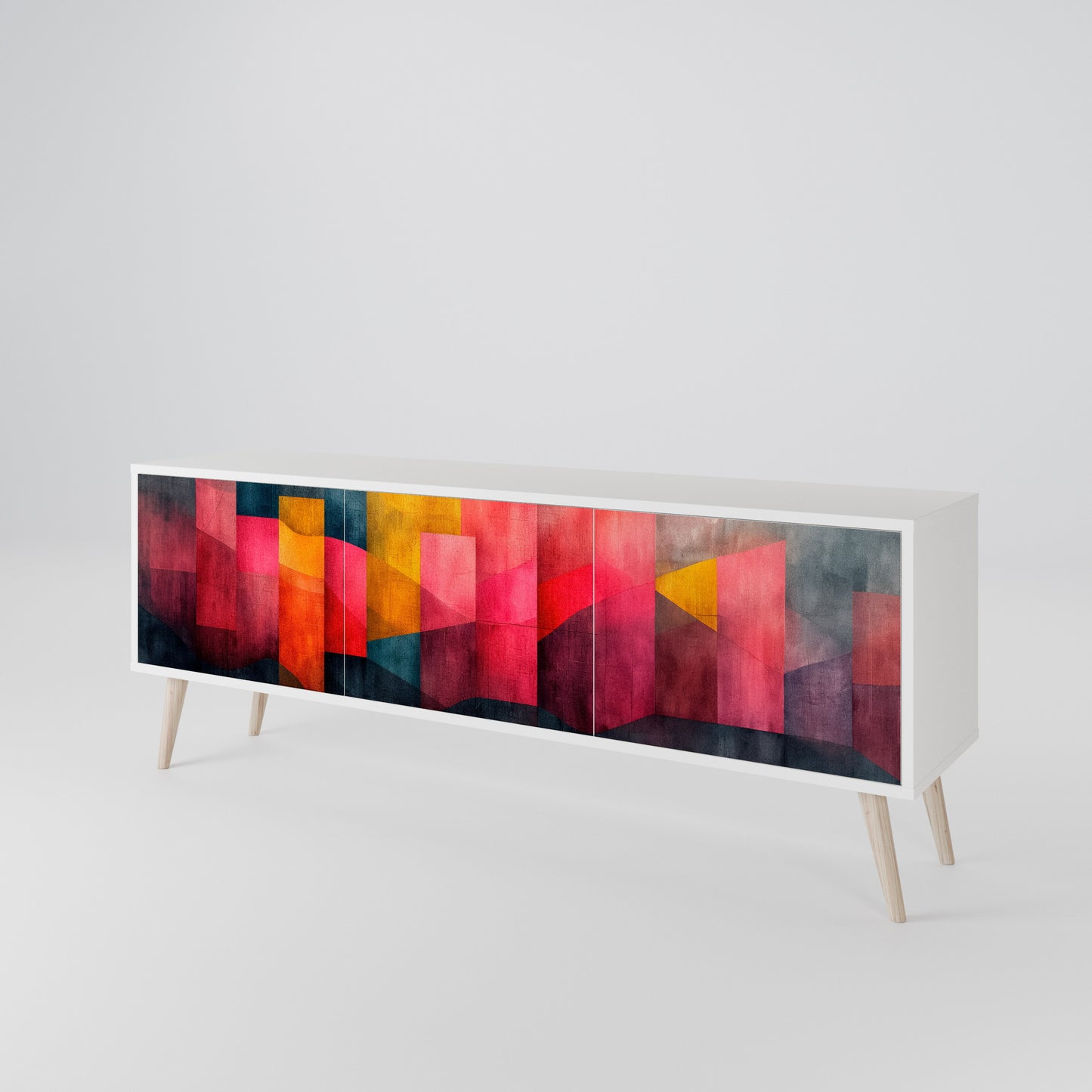 COLORFUL SOUNDS Mobile TV a 3 Ante in Finitura Bianca