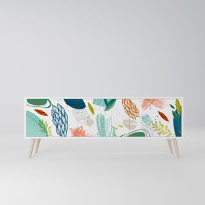 BOTANICAL HURRICANE Mobile TV a 3 Ante in Finitura Bianca