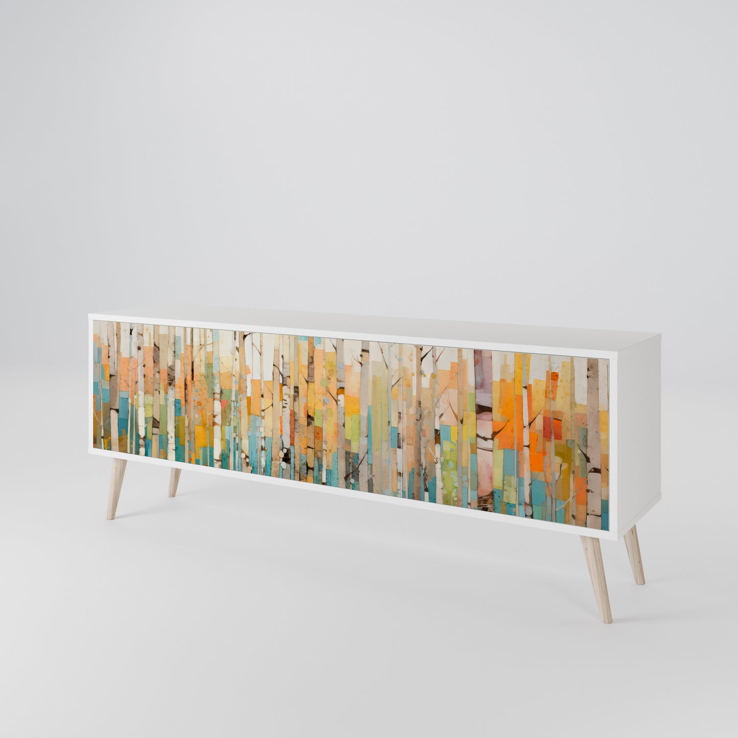 BIRCH KALEIDOSCOPE Mobile TV a 3 Ante in Finitura Bianca