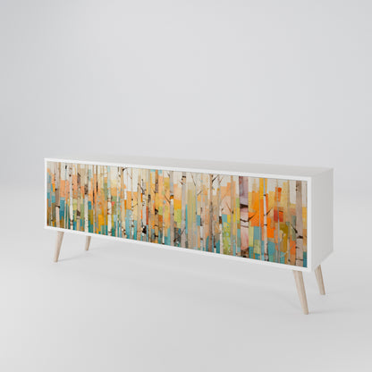 BIRCH KALEIDOSCOPE Mobile TV a 3 Ante in Finitura Bianca