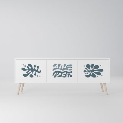 WONDERLAND VEGETATION Mobile TV a 3 Ante in Finitura Bianca