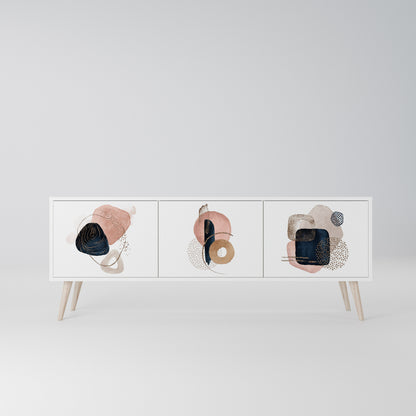 COLORFUL SHAPES Mobile TV a 3 Ante in Finitura Bianca