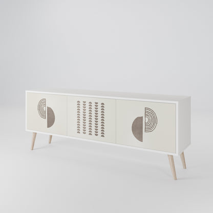 HARMONY ESSENCE 3-Door TV Stand in White Finish