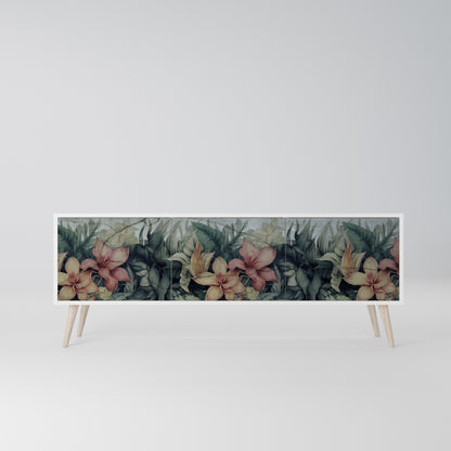 HEAVENLY BLOOM Mobile TV a 3 Ante in Finitura Bianca
