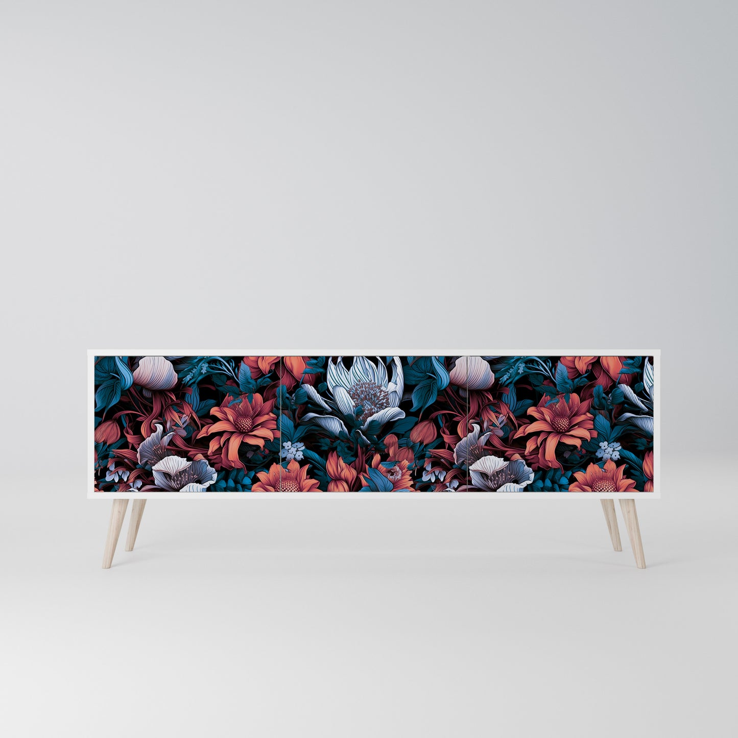 ETHEREAL BLOSSOMS Mobile TV a 3 Ante in Finitura Bianca