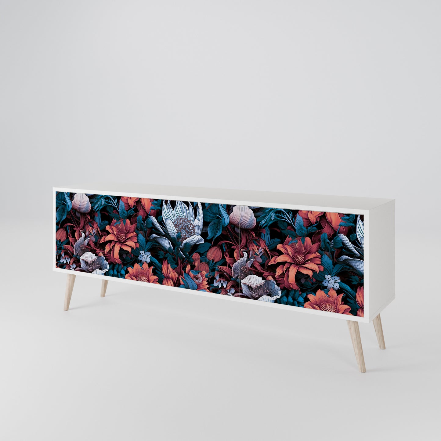ETHEREAL BLOSSOMS Mobile TV a 3 Ante in Finitura Bianca