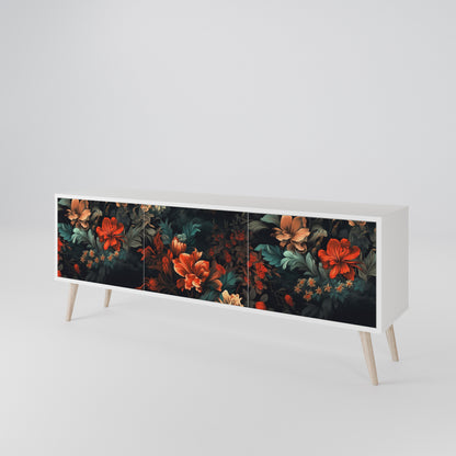 IMAGINARY BLOSSOM Mobile TV a 3 Ante in Finitura Bianca