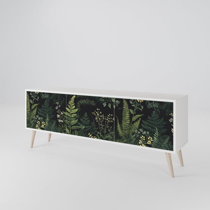FERN FLOWERS Mobile TV a 3 Ante in Finitura Bianca