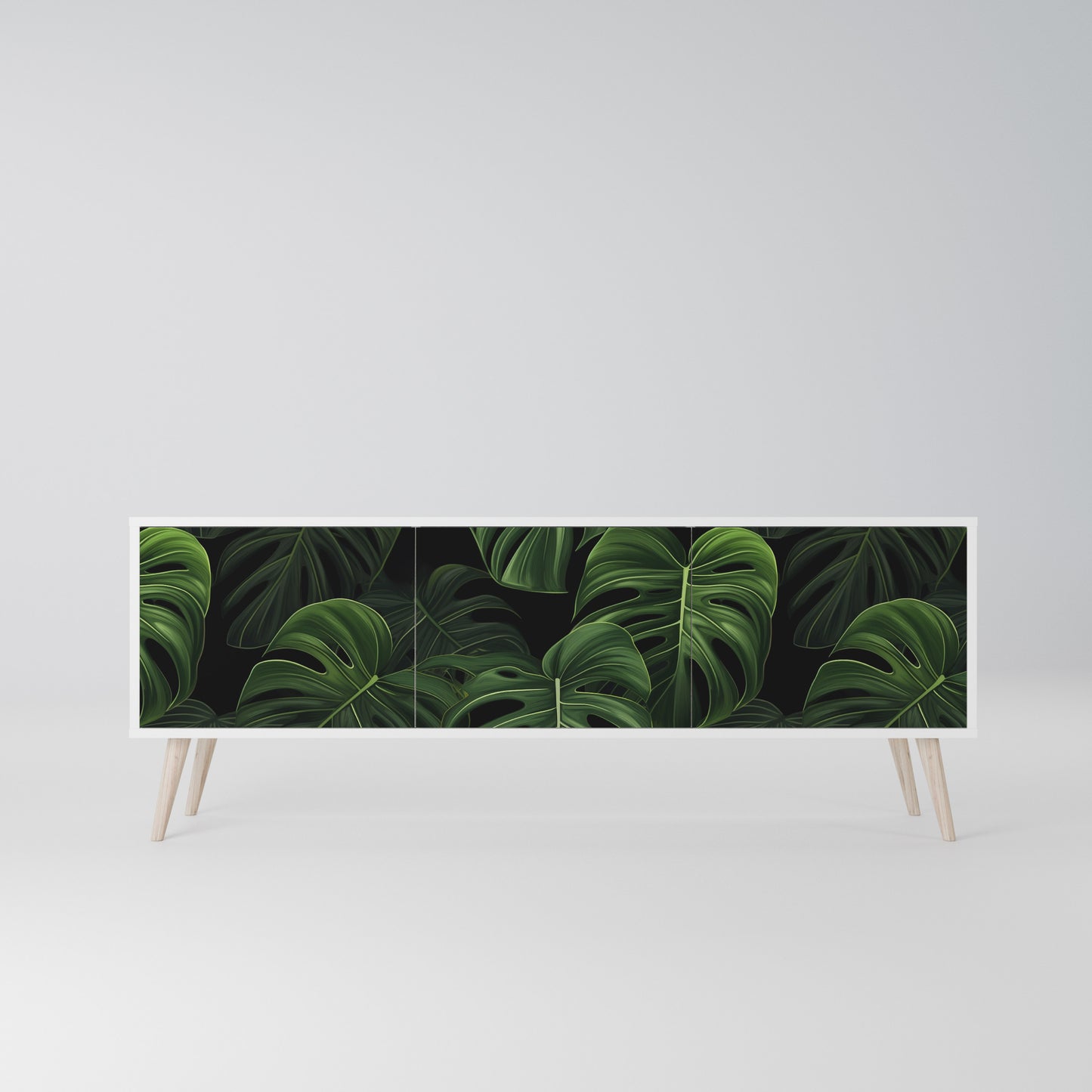 INFINITE MONSTERA Mobile TV a 3 Ante in Finitura Bianca