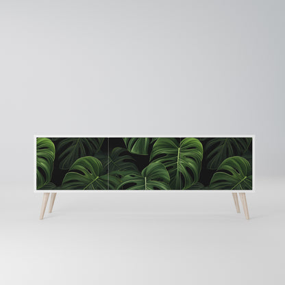 INFINITE MONSTERA Mobile TV a 3 Ante in Finitura Bianca