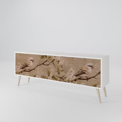 PETAL DISTINGUISH Mobile TV a 3 Ante in Finitura Bianca