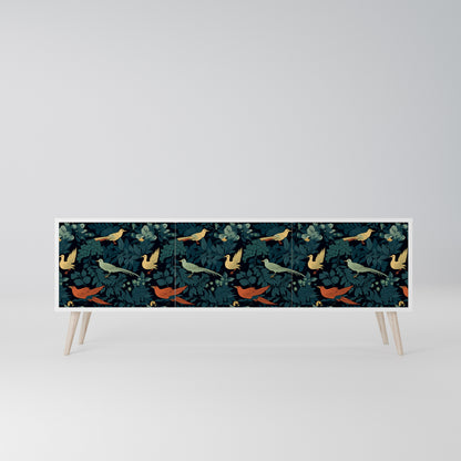 FOWL ORNAMENT Mobile TV a 3 Ante in Finitura Bianca