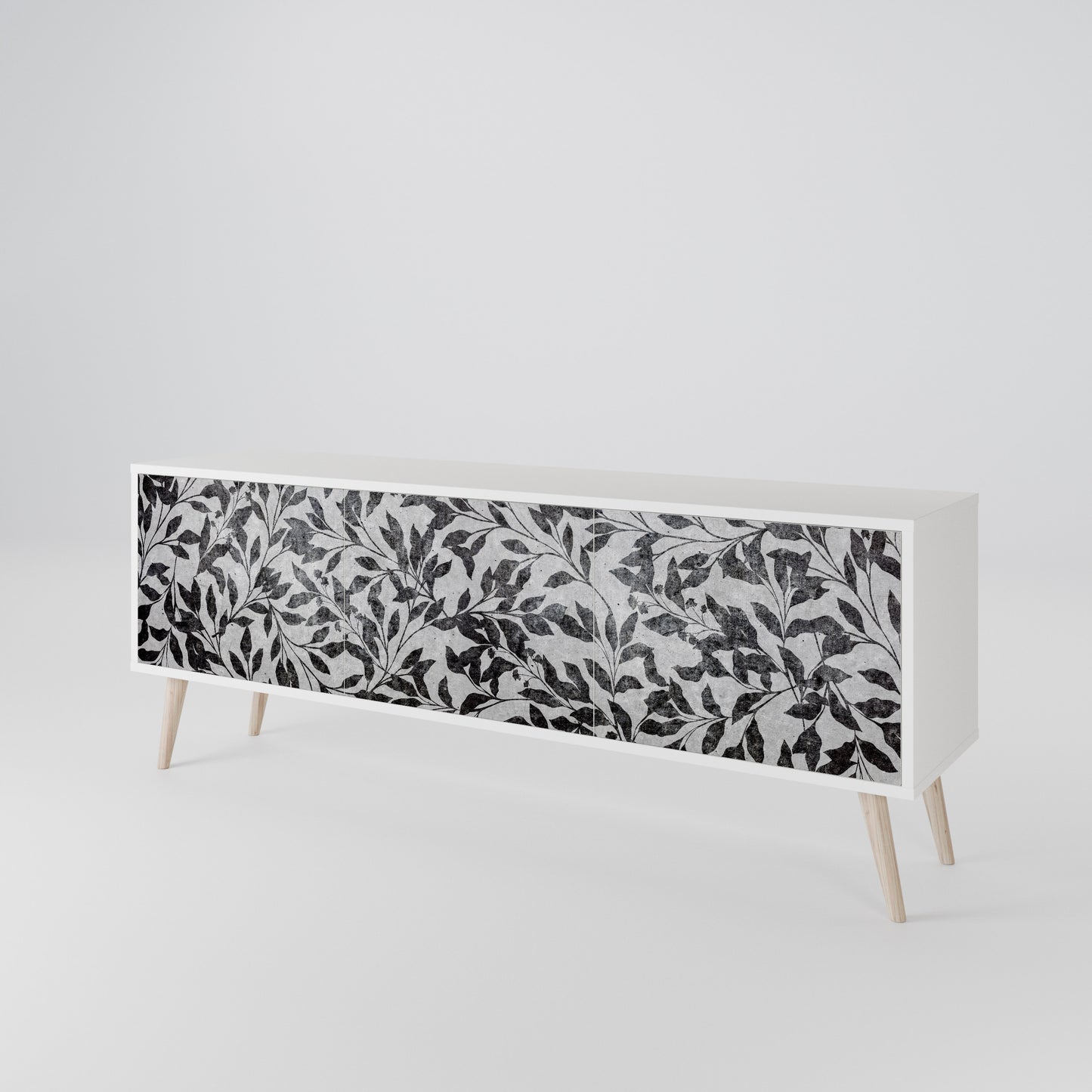 CHARCOAL SPROUT Mobile TV a 3 Ante in Finitura Bianca