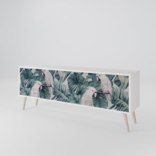 POPINJAY LOOK 3-Door TV Stand in White Finish