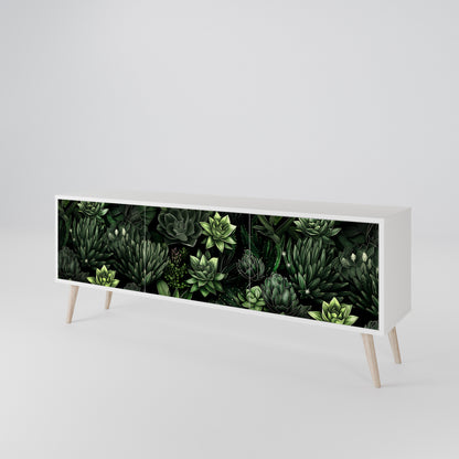 SUCCULENT JUNGLE Mobile TV a 3 Ante in Finitura Bianca