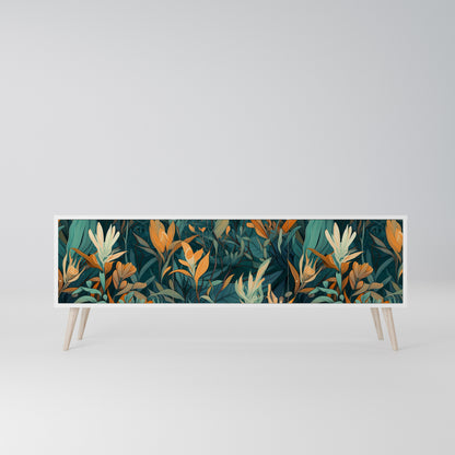 FLORAL SERENITY Mobile TV a 3 Ante in Finitura Bianca