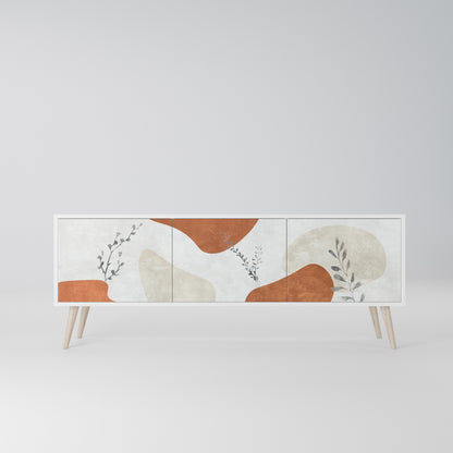 TRANQUIL TWIG Mobile TV a 3 Ante in Finitura Bianca