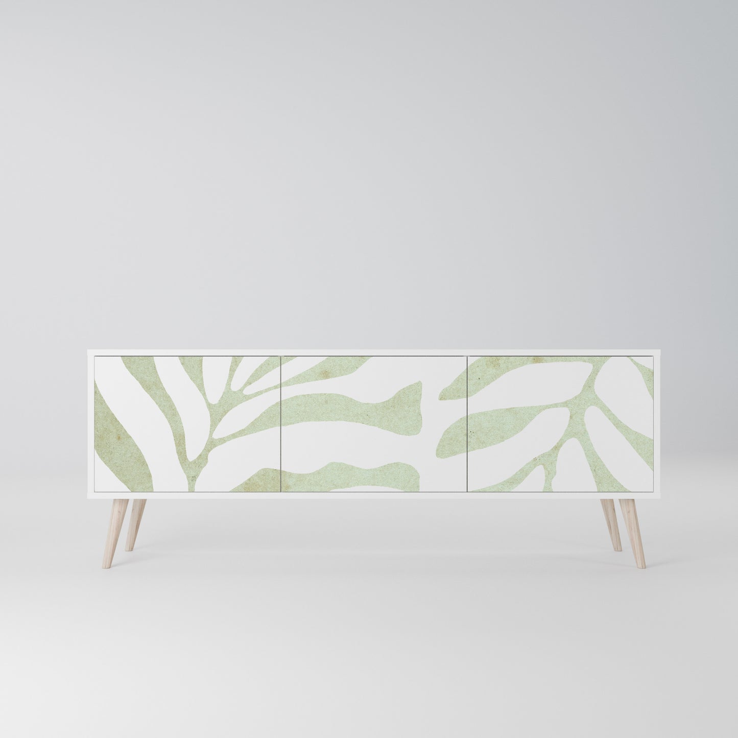 BOTANICAL SPARK Mobile TV a 3 Ante in Finitura Bianca