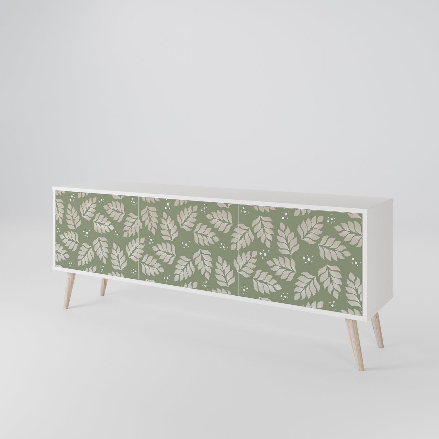 LEAVES ON GREEN Mobile TV a 3 Ante in Finitura Bianca