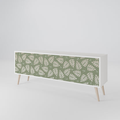 LEAVES ON GREEN Mobile TV a 3 Ante in Finitura Bianca