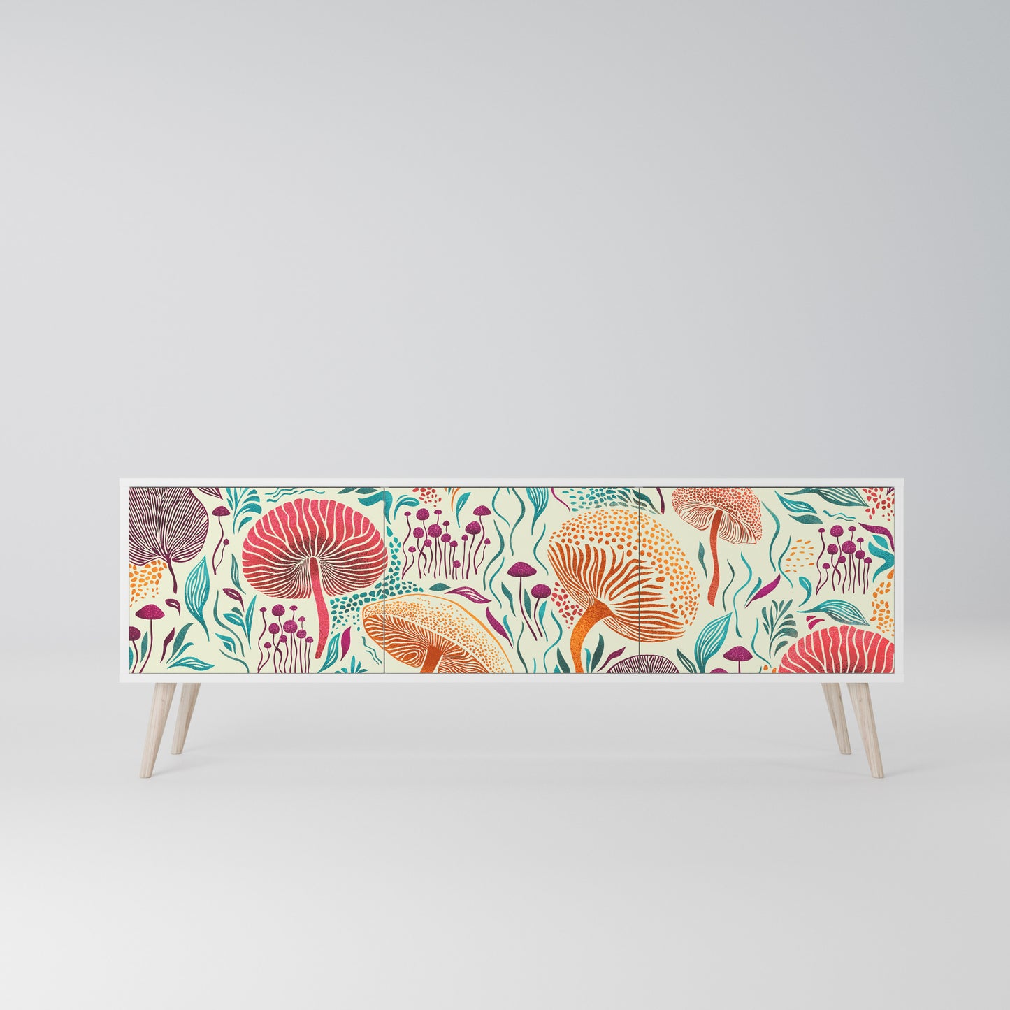 FUNGUS FANTASY Mobile TV a 3 Ante in Finitura Bianca