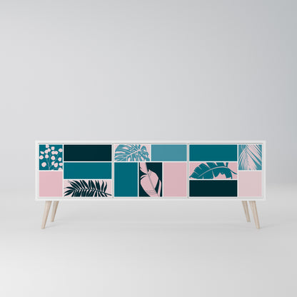 COMBINATION OF SHAPES Mobile TV a 3 Ante in Finitura Bianca