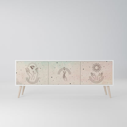 DELICATE BEAUTY Mobile TV a 3 Ante in Finitura Bianca