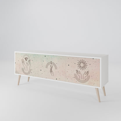 DELICATE BEAUTY Mobile TV a 3 Ante in Finitura Bianca