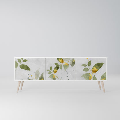 ELEGANT BOTANICS Mobile TV a 3 Ante in Finitura Bianca