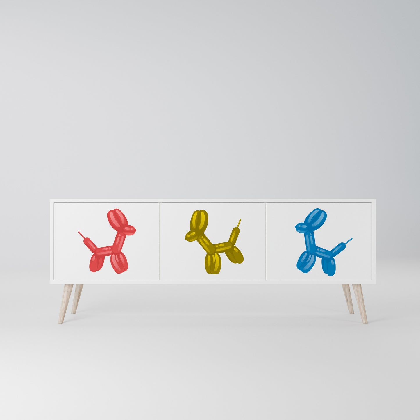 CHILDHOOD MEMORY Mobile TV a 3 Ante in Finitura Bianca